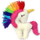 Felted Rainbow Unicorn Ornament