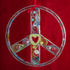 Quilled Paper Heart Peace Wreath