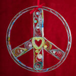 Quilled Paper Heart Peace Wreath
