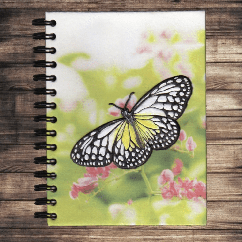 100% Recycled! - Butterfly Large Notebook - FairTrade Caravans